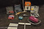 Stihl Støvsuger, Makita Batterilader, Bosch Borhammer, Byggestrøm, Stige
